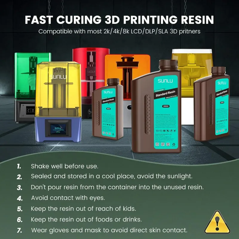 SUNLU 3KG UV Photopolymer Resin 405nm 6