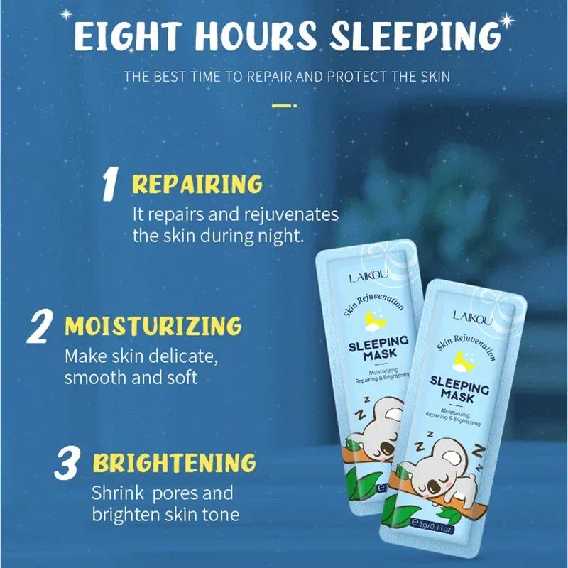 LAIKOU 5pcs Hydrating Sleeping Face Mask 3