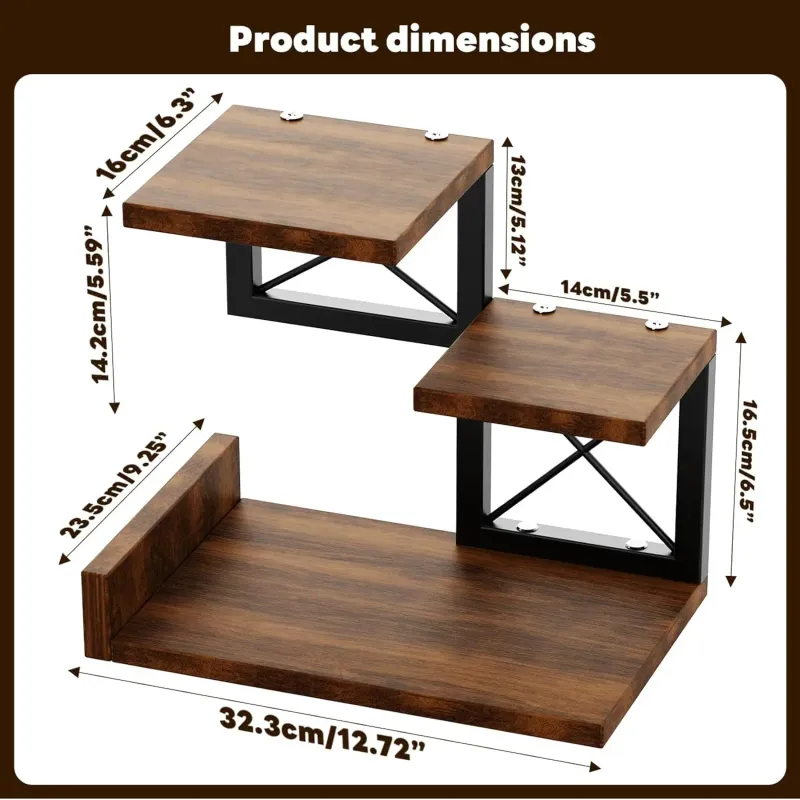 Wooden 3-Tier Desk Shelf Organizer 2
