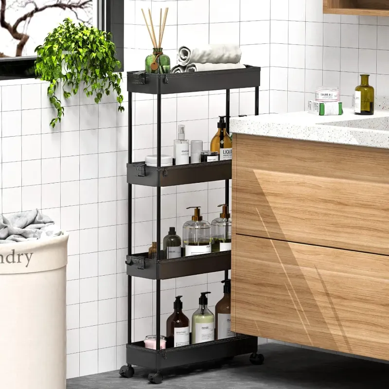SPACEKEEPER Slim Rolling Storage Cart 5