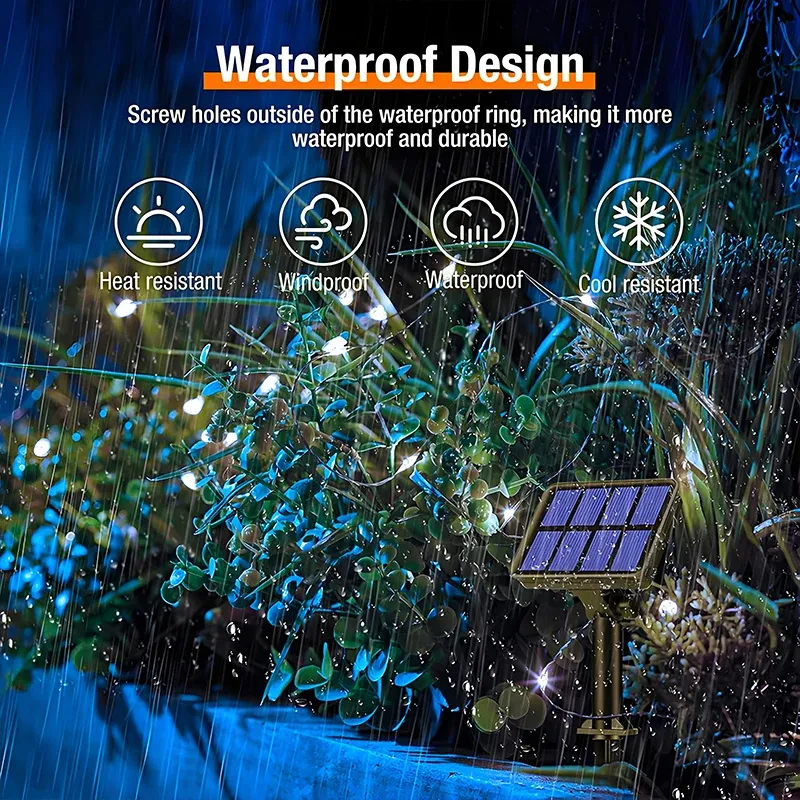 Solar LED String Lights Outdoor 4