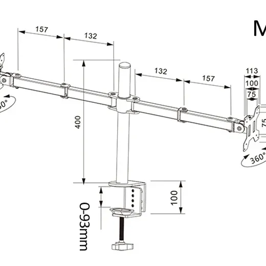 Dual Monitor Mount Arm Stand 2