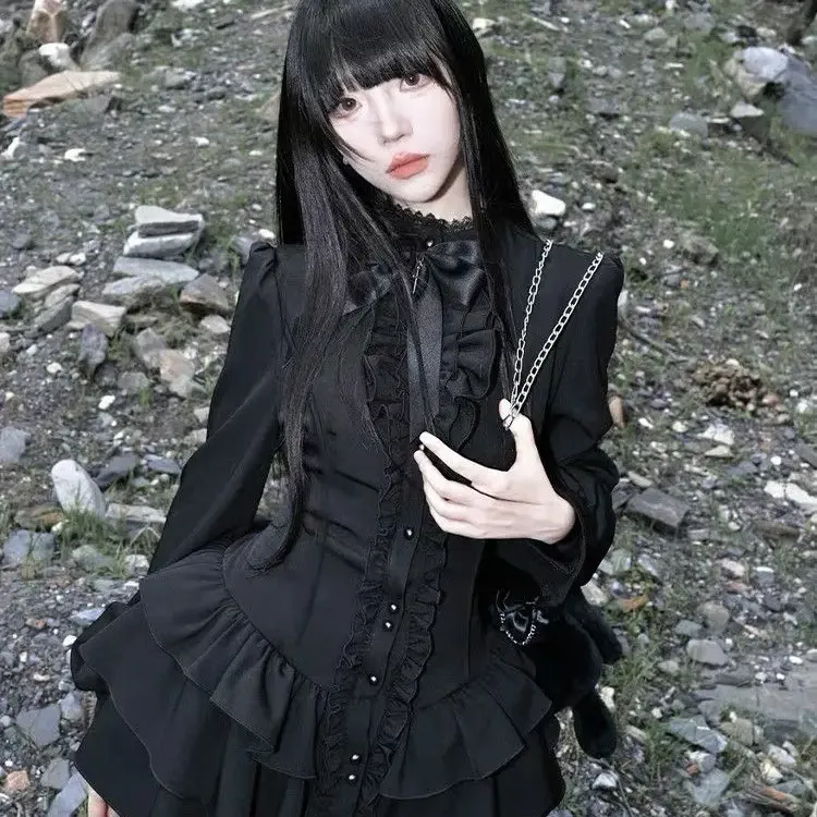 Gothic Lace Y2K Mini Dress 2