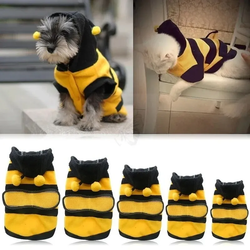 Bee Fleece Pet Hoodie Costume 1