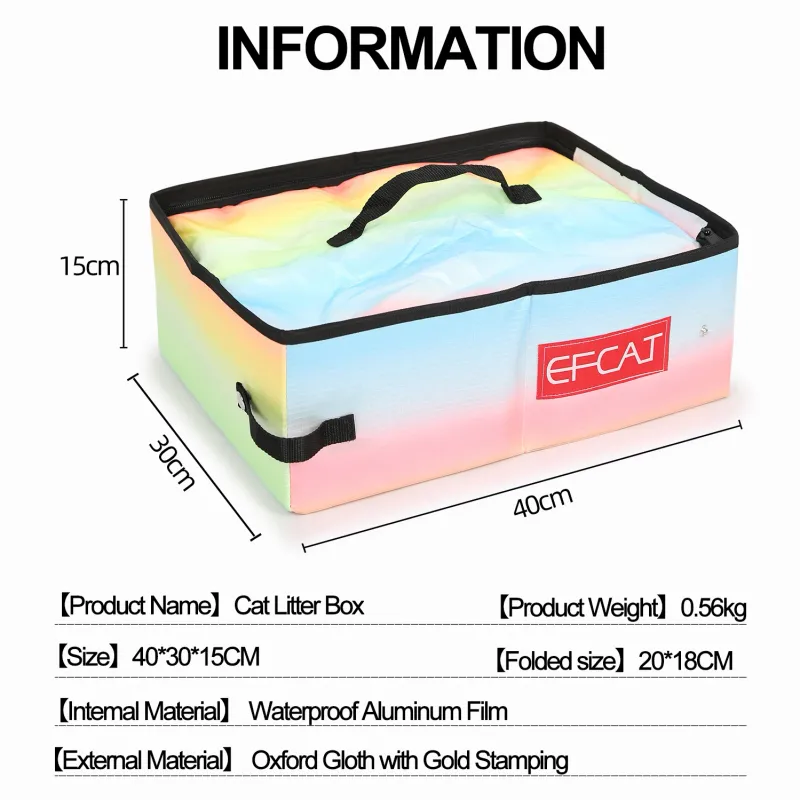 Portable Foldable Cat Litter Box 3