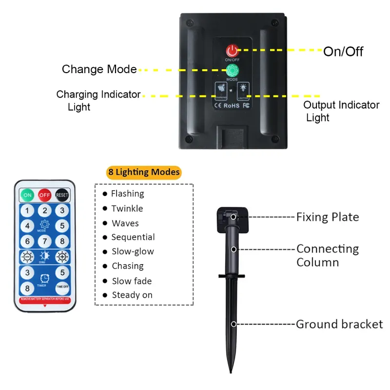 Solar LED Fairy Lights with Remote 3