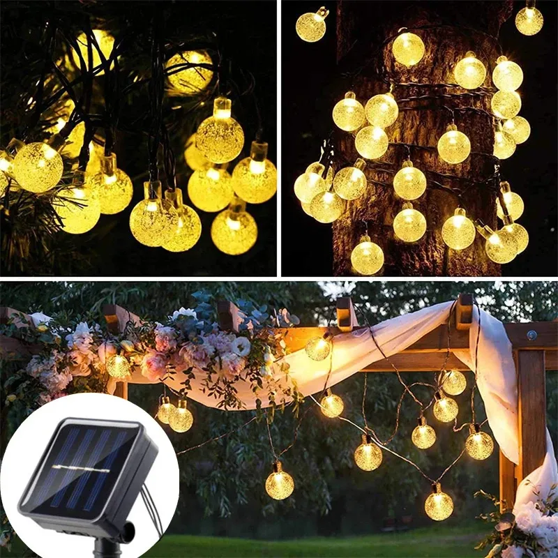 Solar Crystal Ball Festoon Lights 6