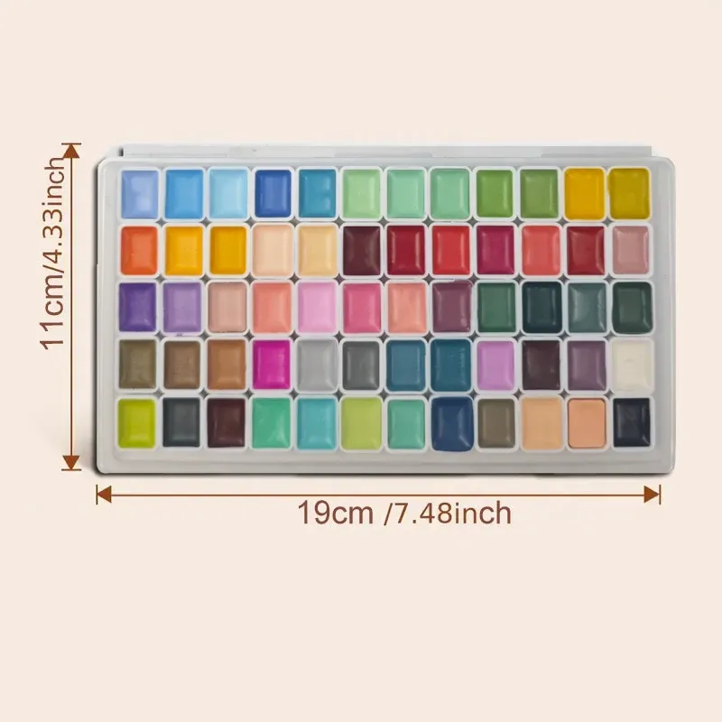 60 Color Watercolor Paint Set 4