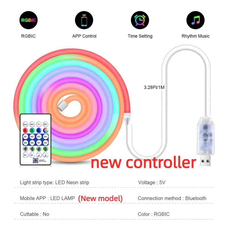 Smart RGBIC Neon LED Strip Light 2