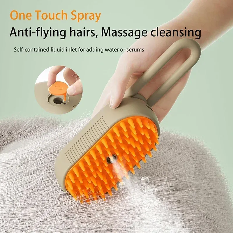 Pet Steam Spray Massage Bath Brush 3