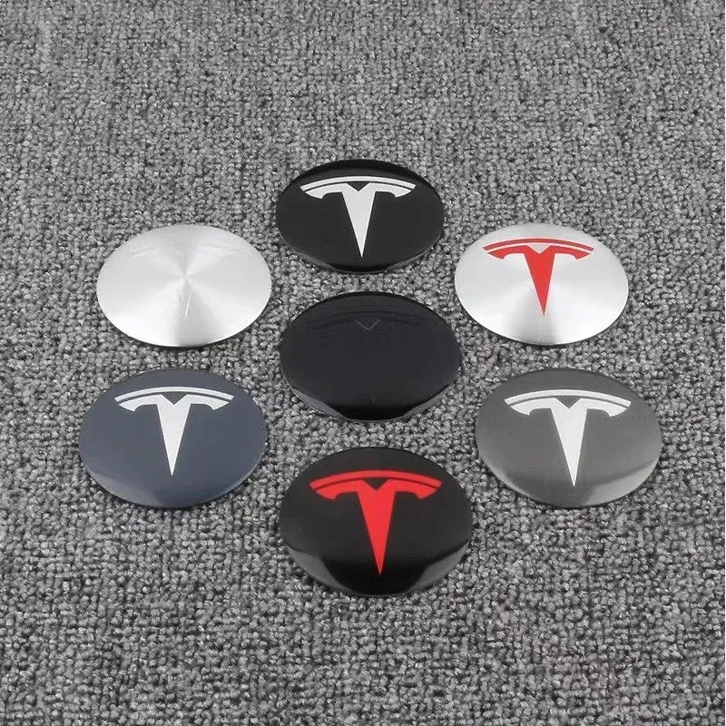 Tesla Wheel Hub Center Cap Stickers (4pcs) 5