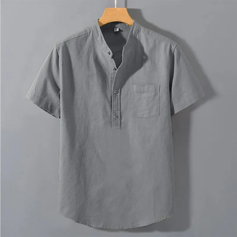 Men's Summer Button Shirt with Pocket 5