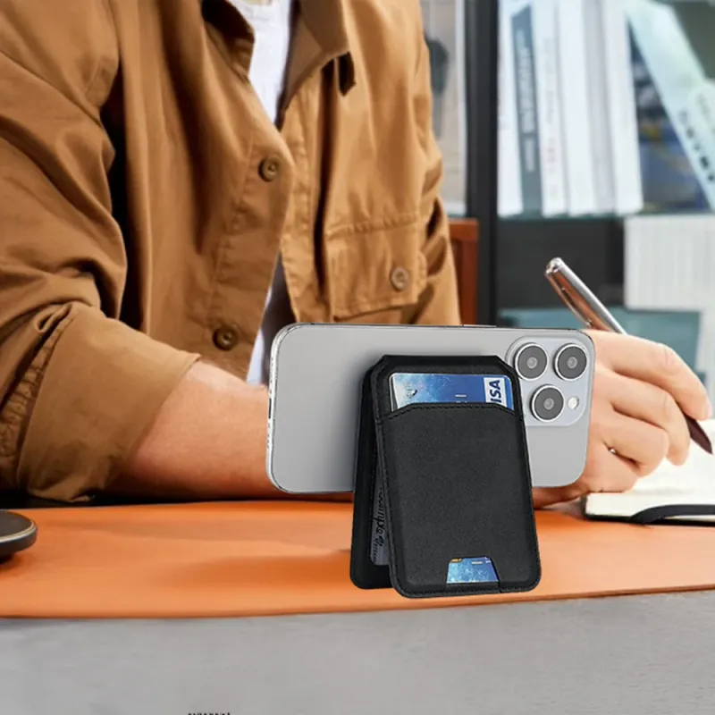 Luxury MagSafe Leather Wallet Case 6