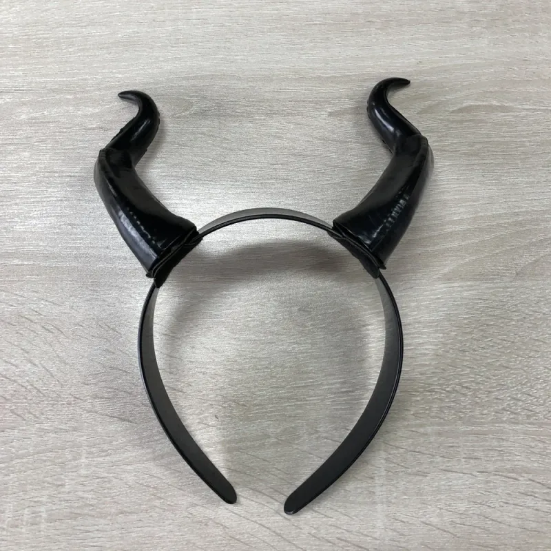 Black Demon Horns Cosplay Headband 1