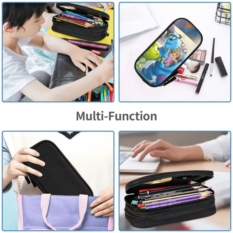 Monsters University Pencil Case Large Pencil Pouch Students Canvas Aesthetic Back To School Pencil Cases Stationery Organizer 6