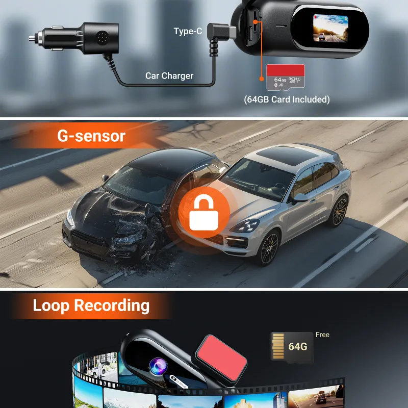 4K WiFi Dual Dash Cam Front+Rear 5
