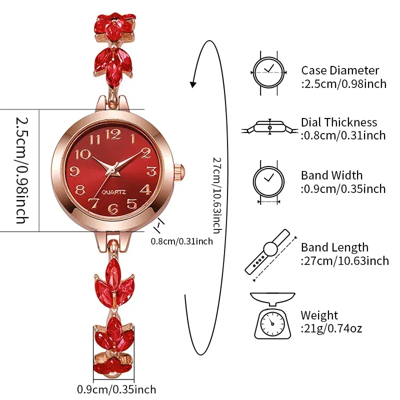 Elegant Arabic Dial Watch with Rhinestone Strap 6