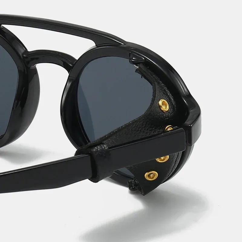 Retro Steampunk Round UV400 Sunglasses 3