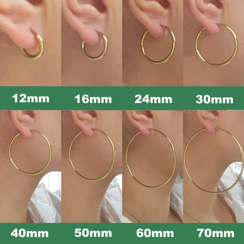 Gold Minimalist Hoop Earrings 1