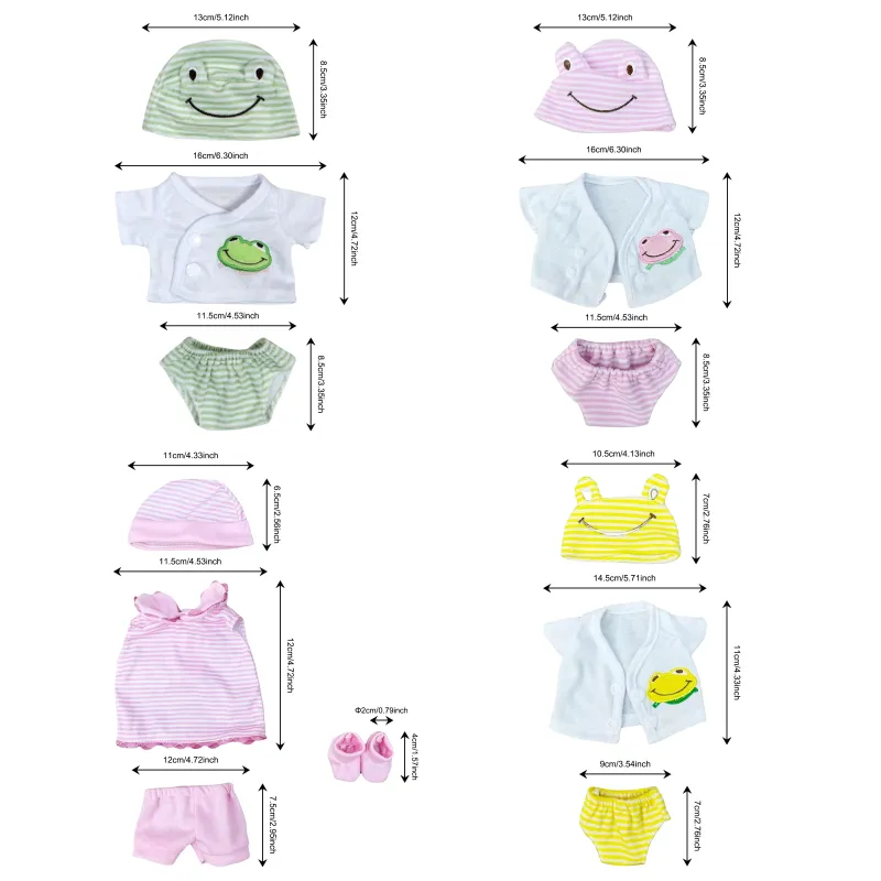 4 Styles Reborn Doll Clothes Set 2