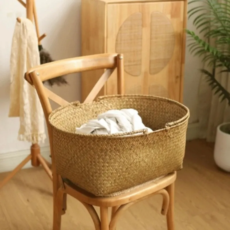 Foldable Rush Storage Basket Organizer 3