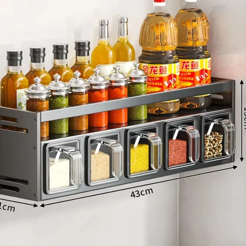 No-Drill Spice Rack Organizer 2