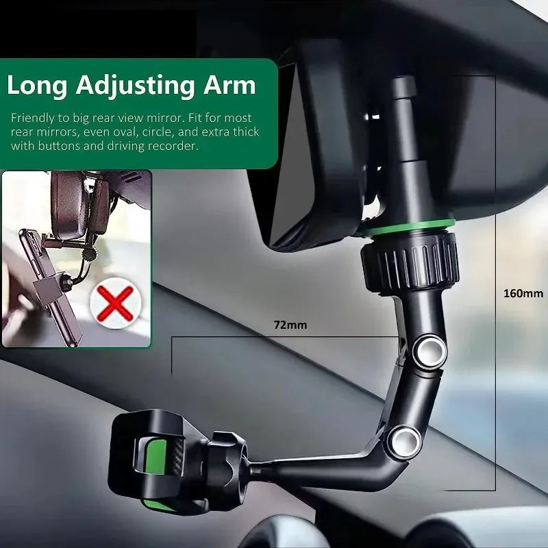 Rearview Mirror Phone Holder Mount 4