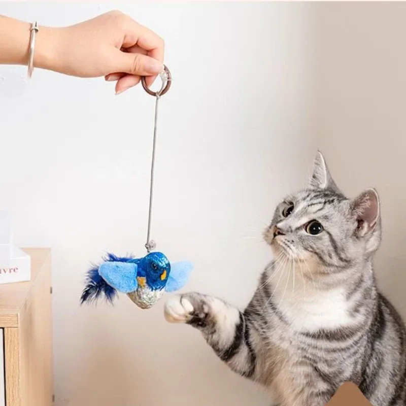 Interactive Bird Cat Toy with Catnip 2