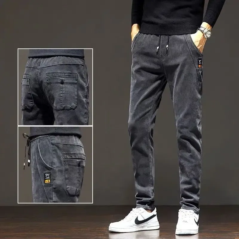 Men's Classic Cargo Pants with Drawstring 4