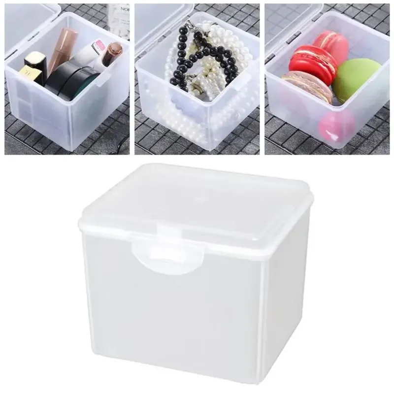 Small Clear Plastic Storage Box with Lid 4
