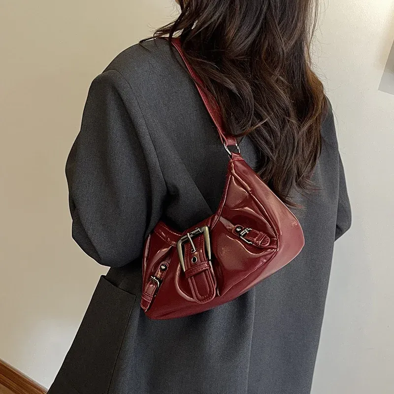 Y2K Retro Pleated Hobo Shoulder Bag 1