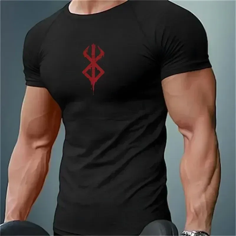 Men's Print Compression Shirt Short Sleeve 6