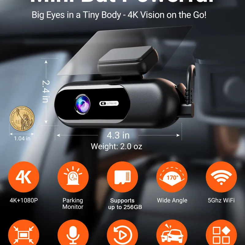 4K WiFi Dual Dash Cam Night Vision 2