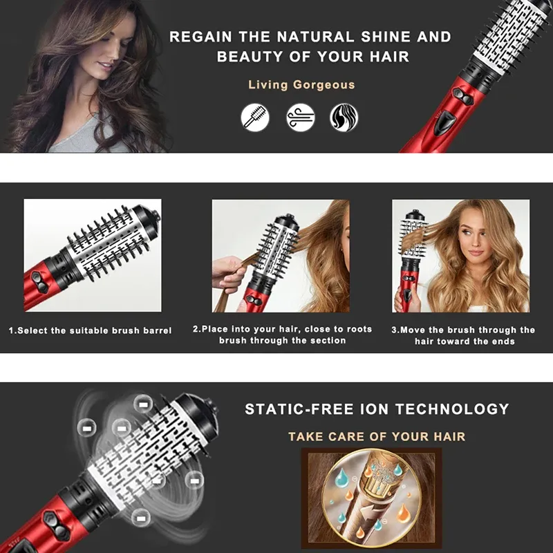3-in-1 Rotating Hair Styling Brush 4