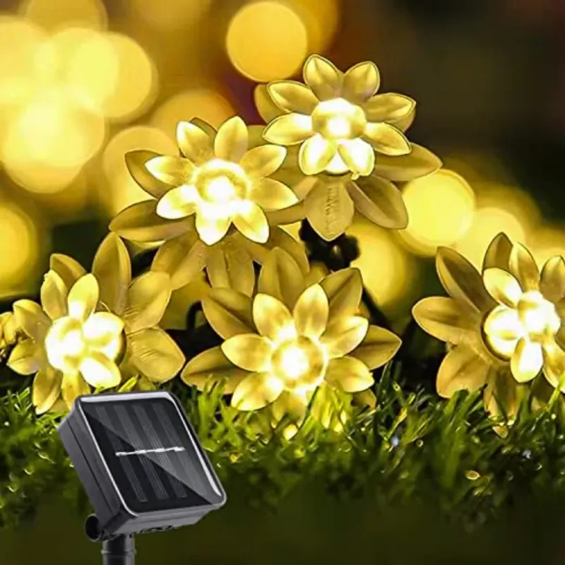 Solar Flower Fairy Lights - 50 LED 1