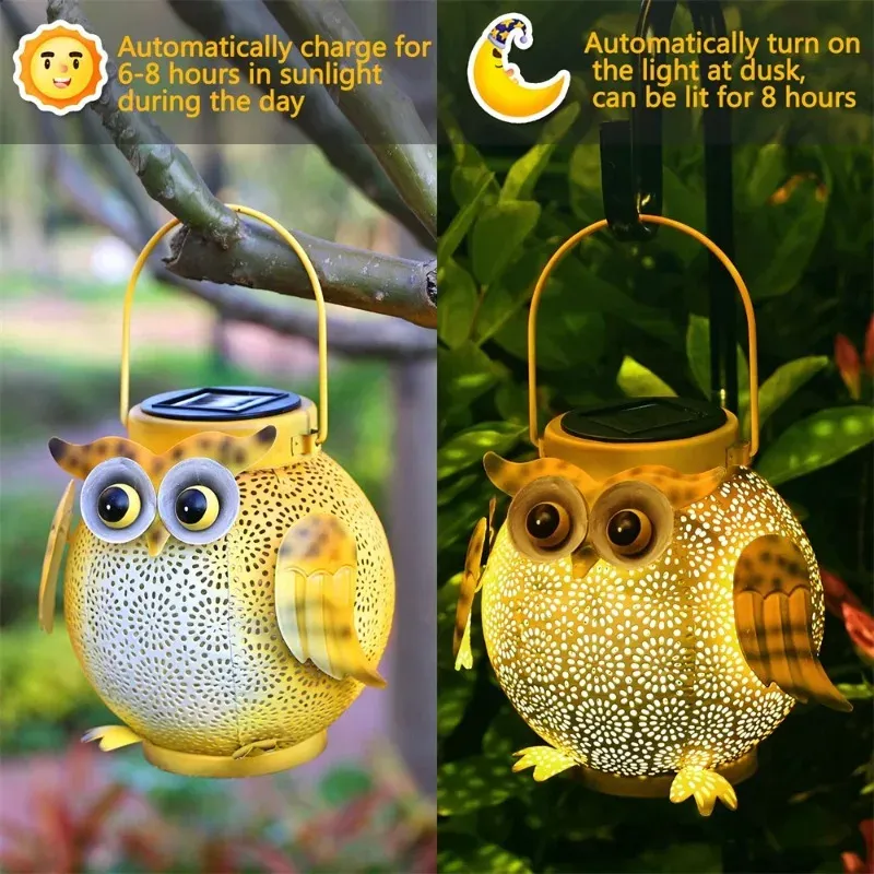 Owl Solar Lantern Outdoor Light 5