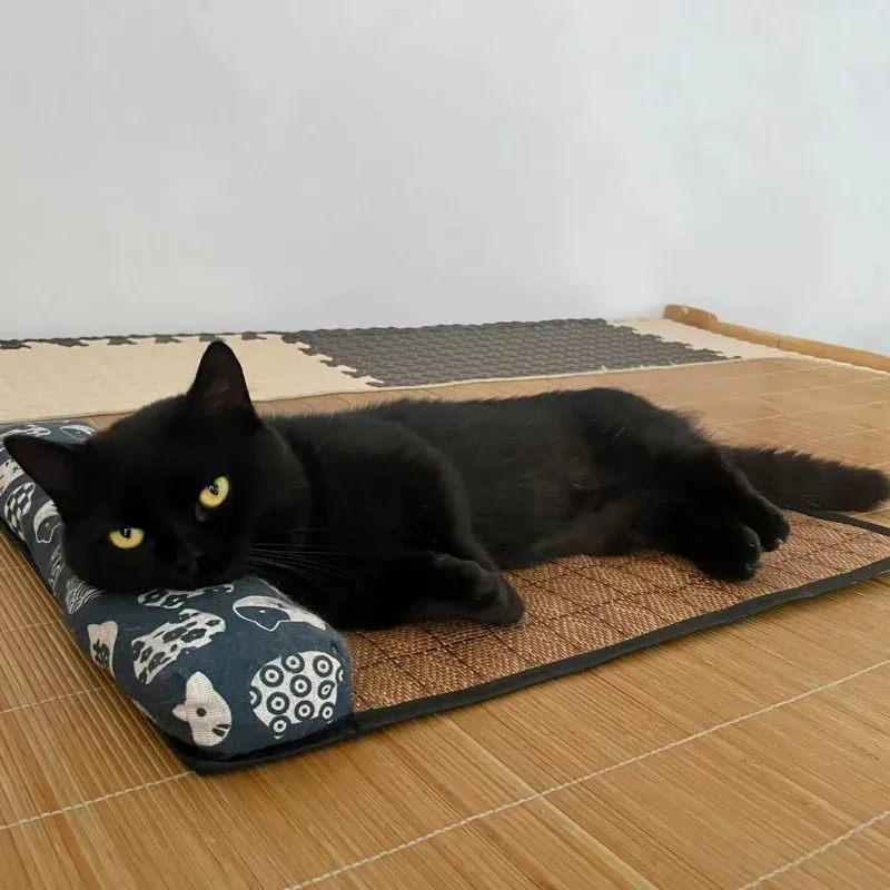 Natural Rattan Cat Cooling Mat 6