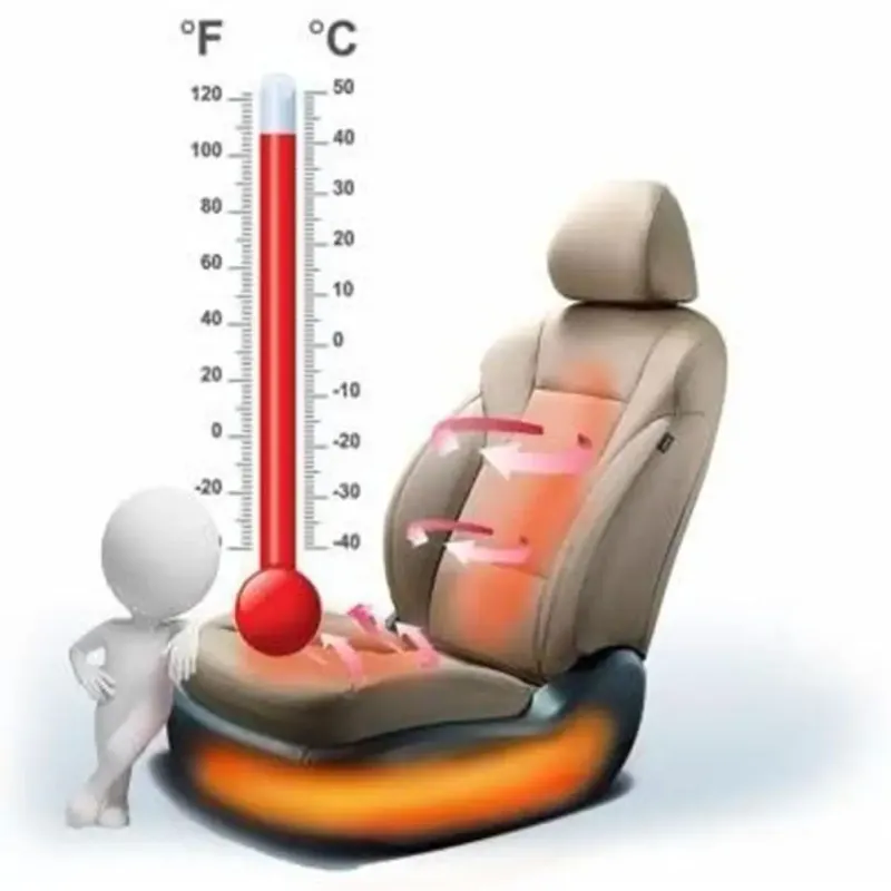 Carbon Fiber Heated Car Seat Cushion 5