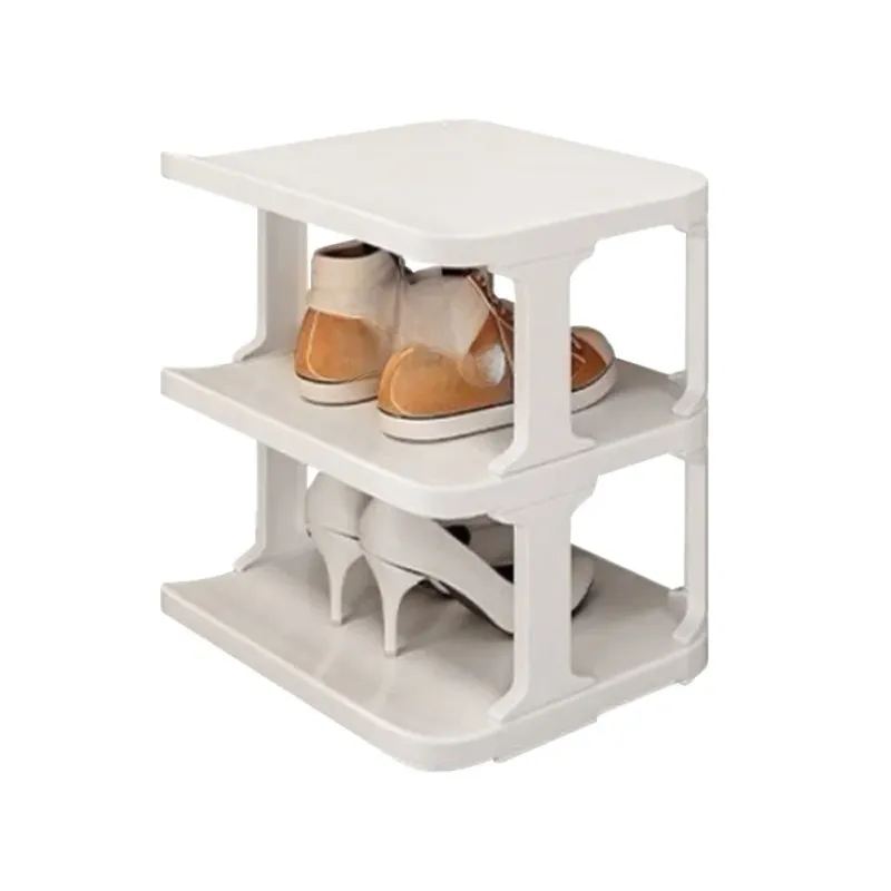 White 3-Tier Slim Shoe Rack 1