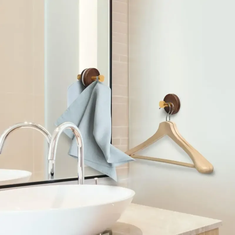 Solid Wood Suction Cup Hook 2