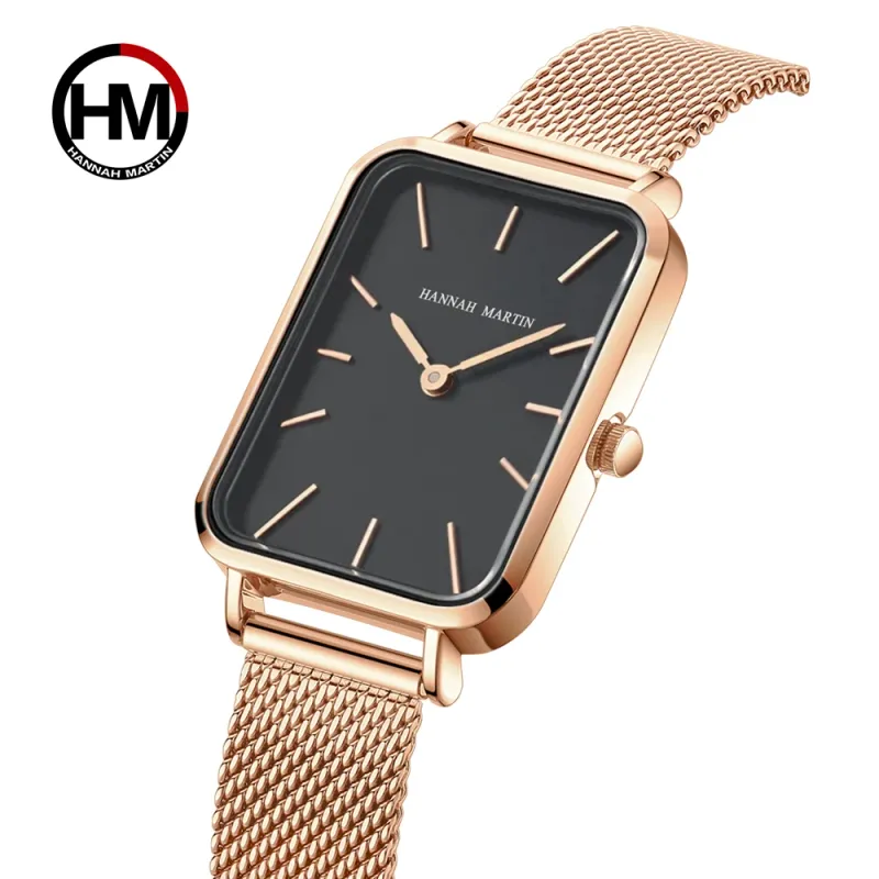Hannah Martin Ultrathin Rectangle Mesh Watch 1