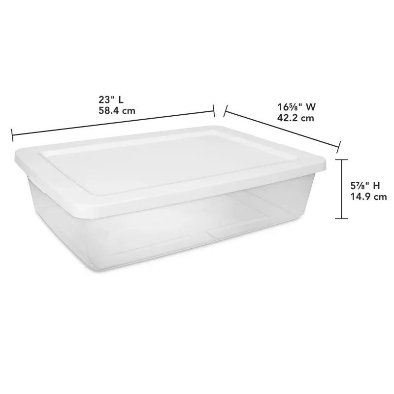 28-Quart Clear Storage Bins (2-Pack) 4