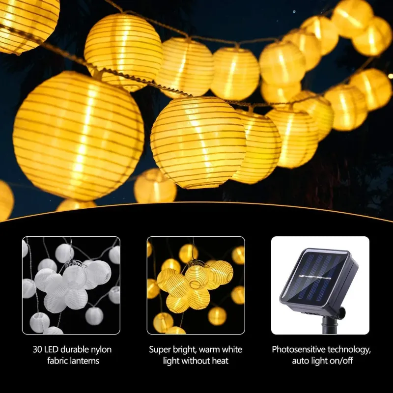 Solar Lantern String Lights Outdoor 2