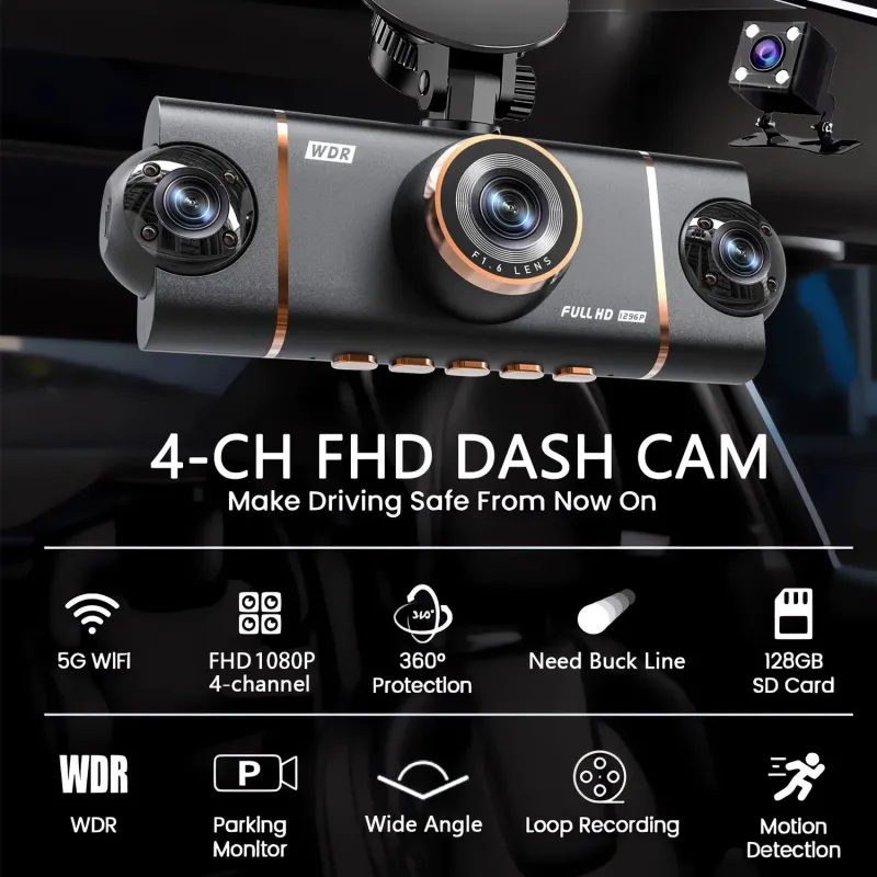 4 Channel WiFi Dash Cam DVR 2