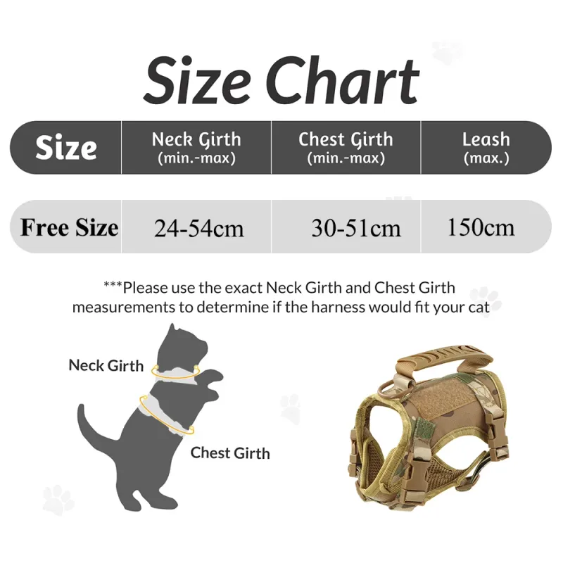 Tactical Cat Harness & Leash Set 5