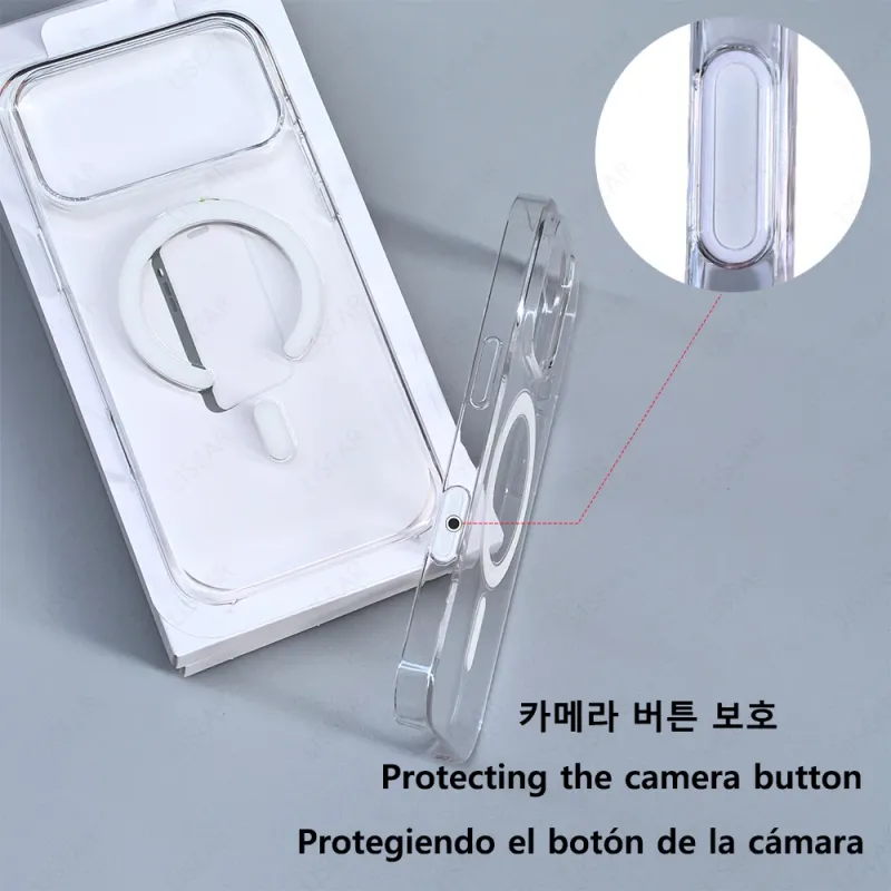 Clear MagSafe Case with Touch Camera Button 2