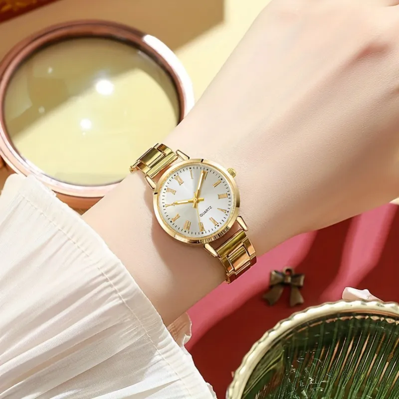 6-Piece Crystal Jewelry & Quartz Watch Set 6