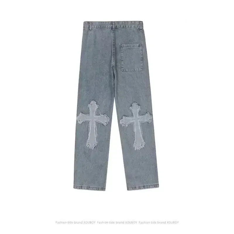 Cross Denim Streetwear Pants 6