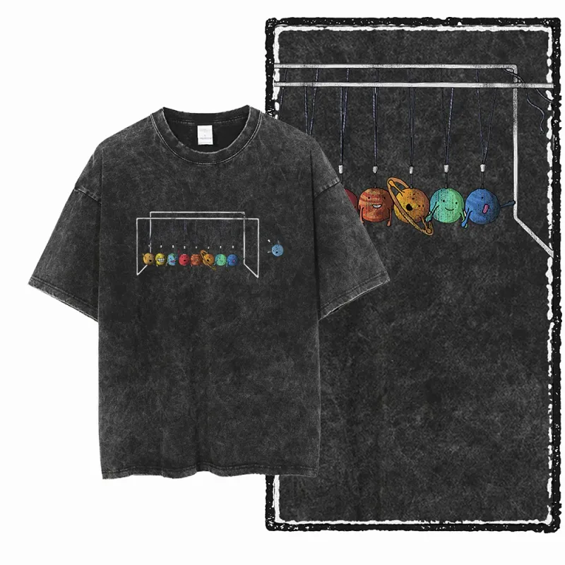 Astronaut Space Graphic Acid Wash Tee 5