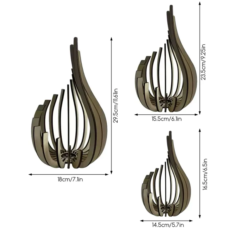 Nordic Wooden Tea Light Holder 3